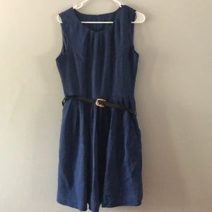 Blue dress with pockets, size 10